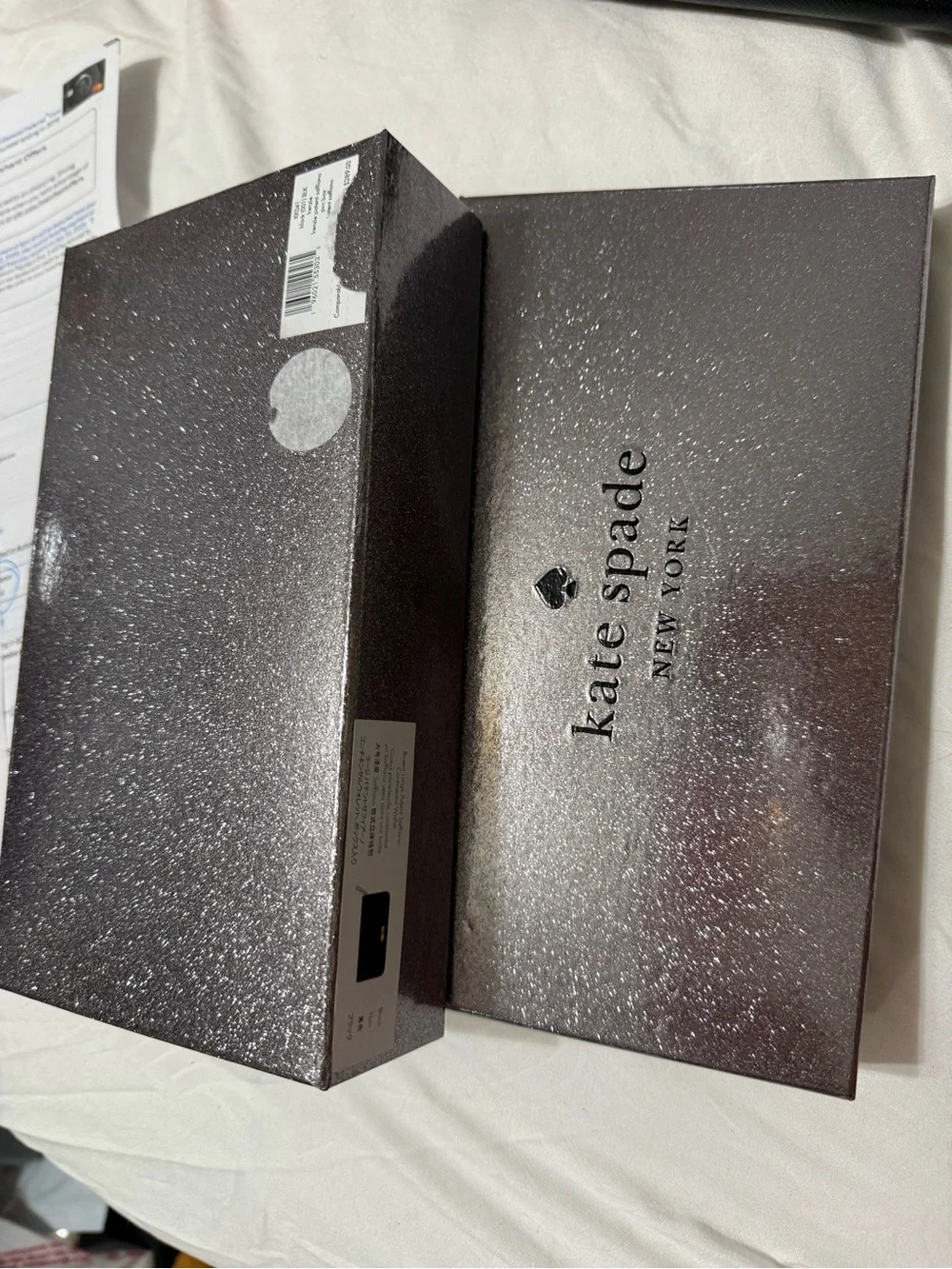 Brand NEW- Black Saffiano Zip-Around Wallet with Gold Plaque